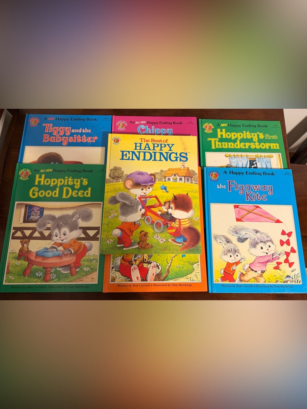 Lot Of 7 Hardcover A Happy Ending Books 1980s Vintage Children’s Honey Bear Book